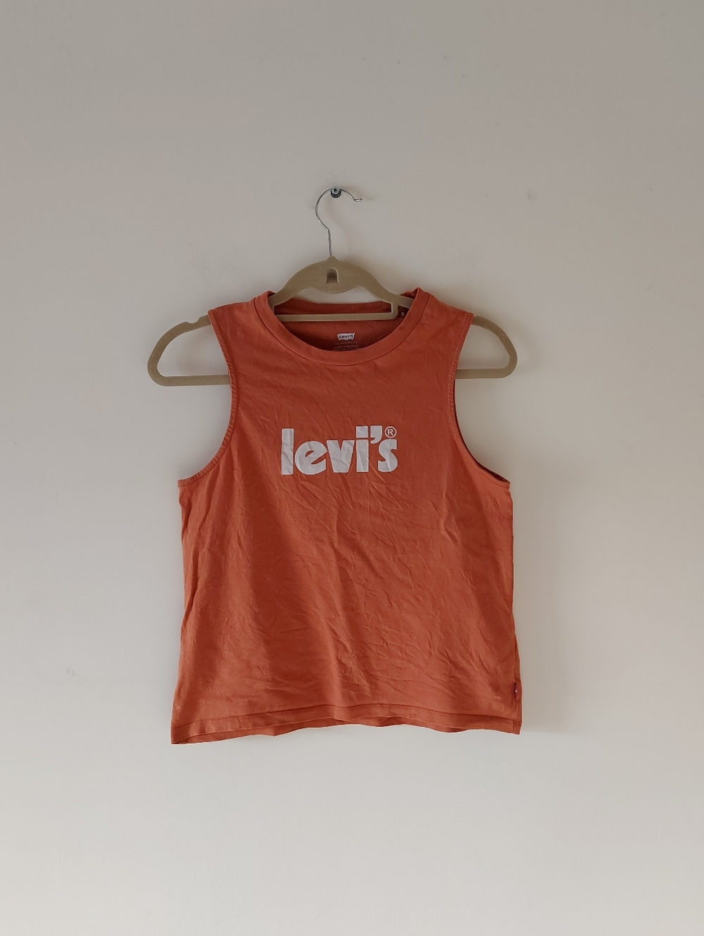 Levi's Vintage Orange Print Sleeveless Top Size XS (Cant Ship Until May 16th)
